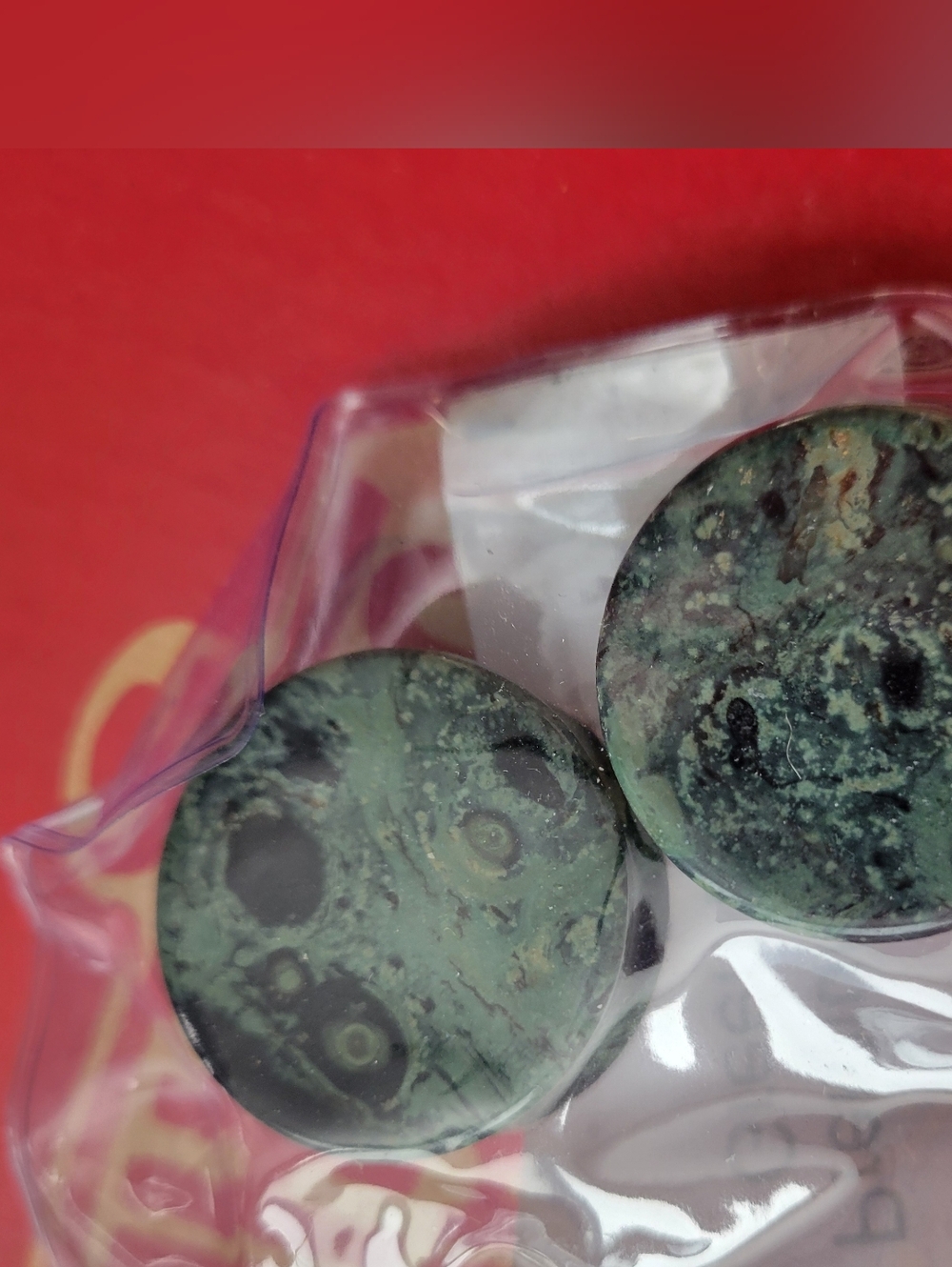 Green eye jasper pulgs 28mm
